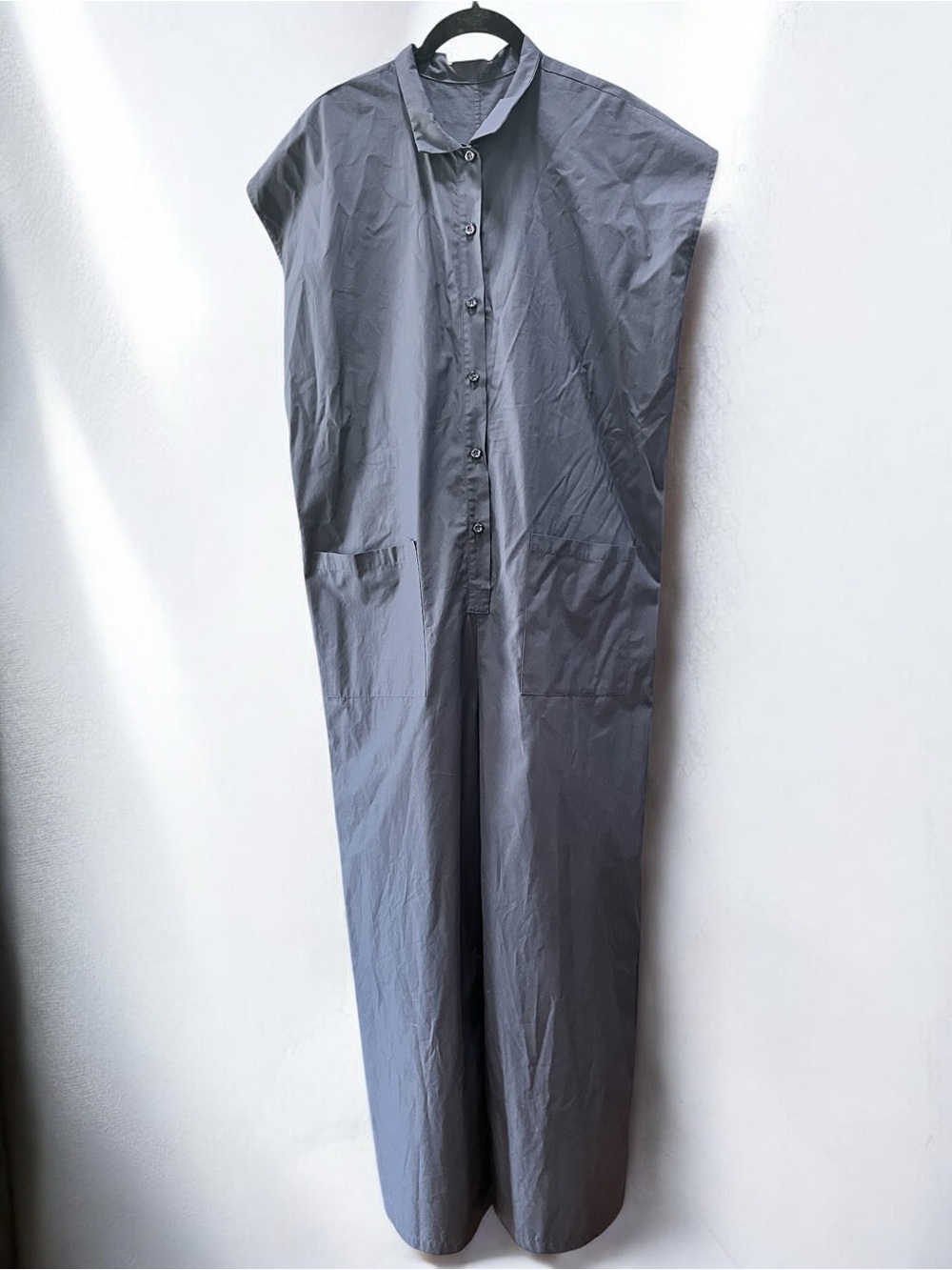 SBJ Austin Navy Blue Cotton Wide Leg Utility Jumpsuit Size 3